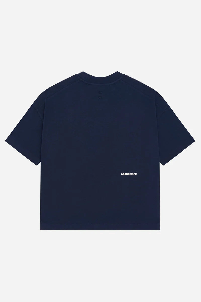 Mock neck t-shirt - navy