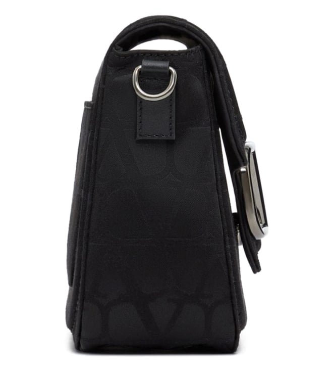 Black V Logo Toile Iconographe Cross Body Bag