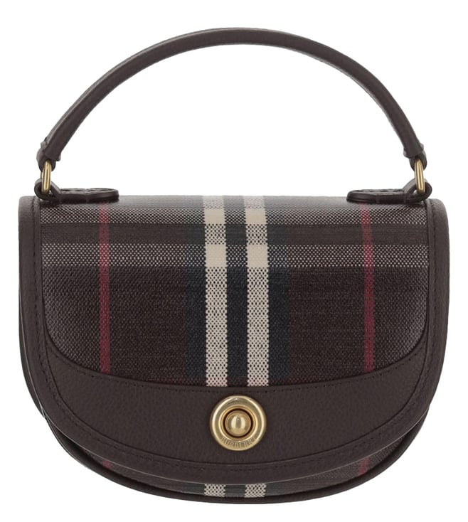 Burberry Mahogany Multicolor Highlands Mini Cross Body Bag
