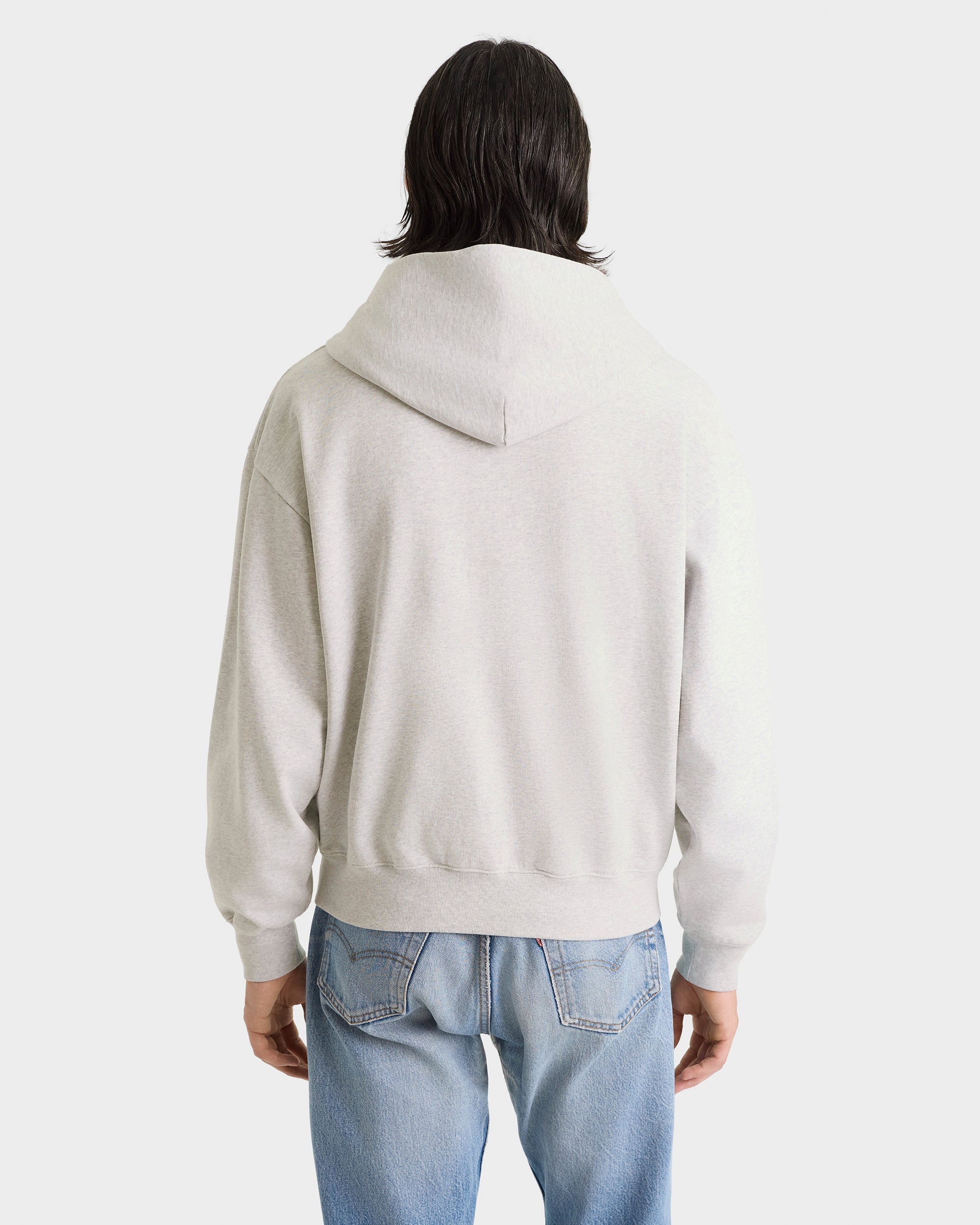 Heritage Yankees Serif Zip Hoodie - Heather Gray/Navy