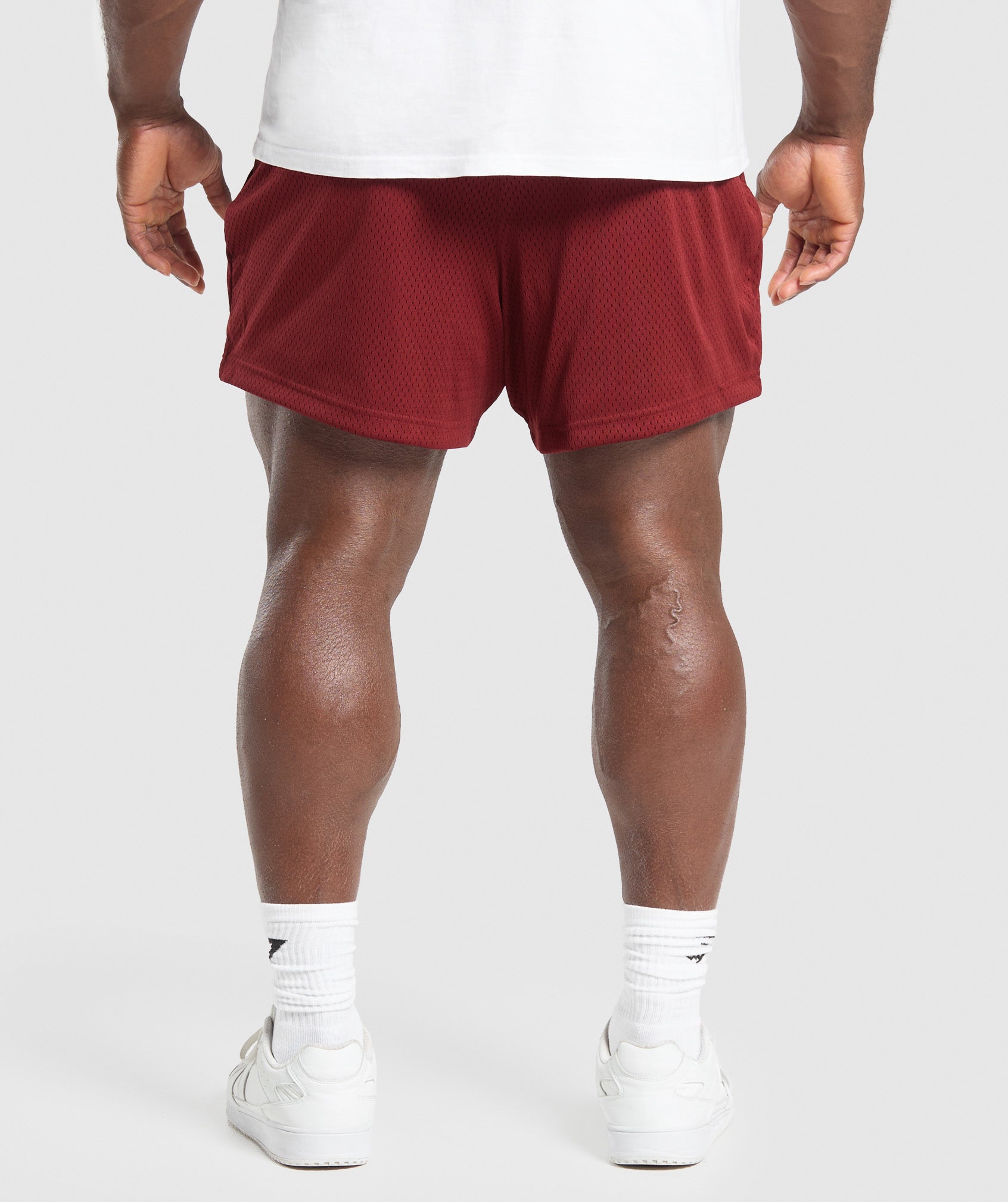Gymshark Lifting Mesh 5" Shorts - Sets Red