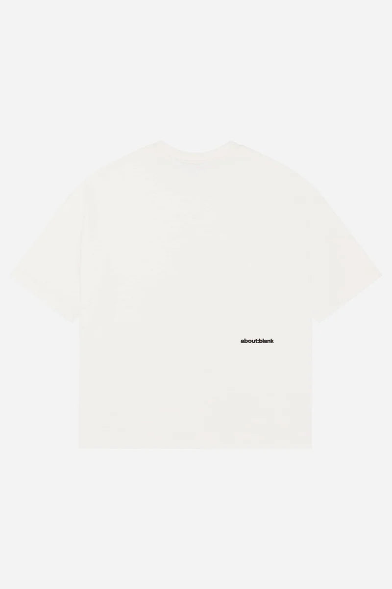 Mock neck t-shirt - oat/black