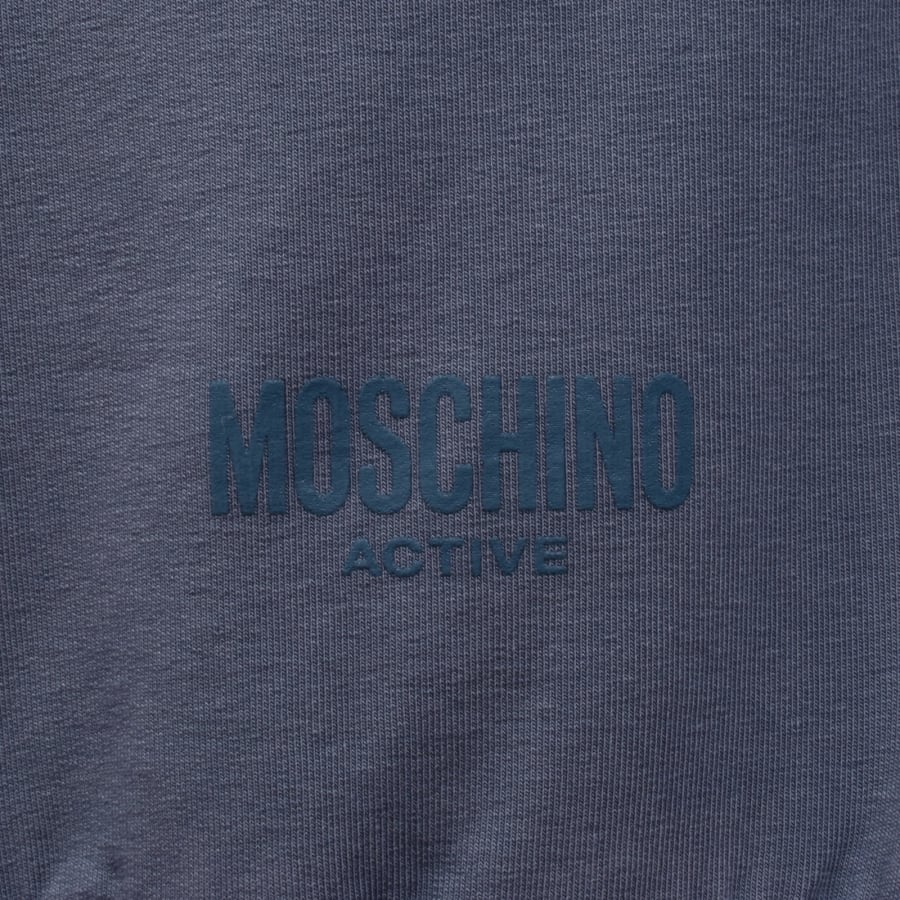 Moschino Active Logo Tape Hoodie Blue