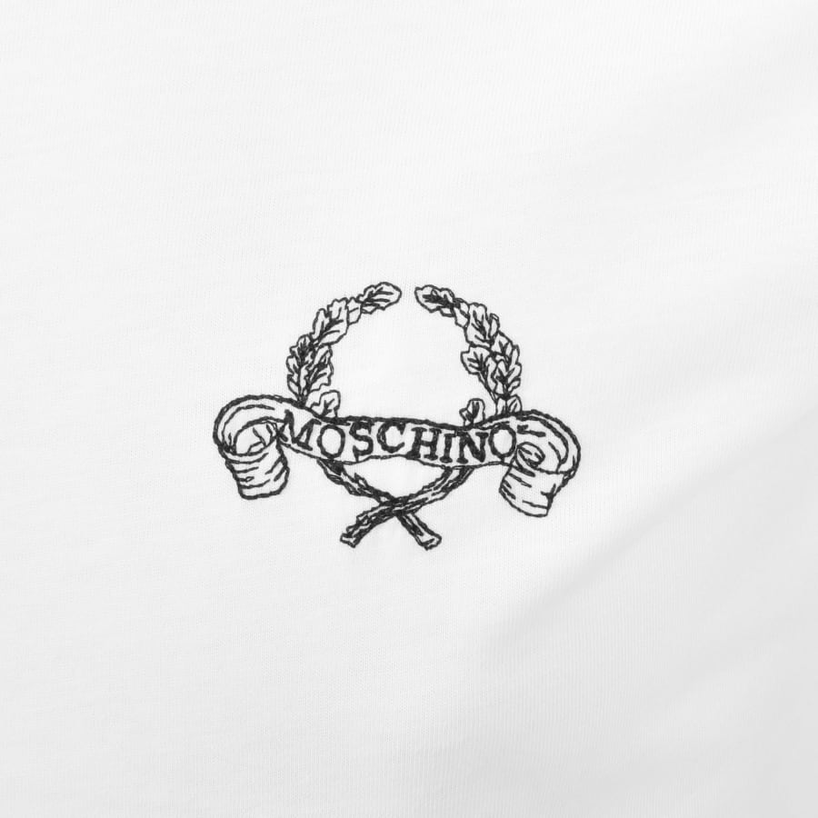 Moschino Laurel Crown Logo T Shirt White