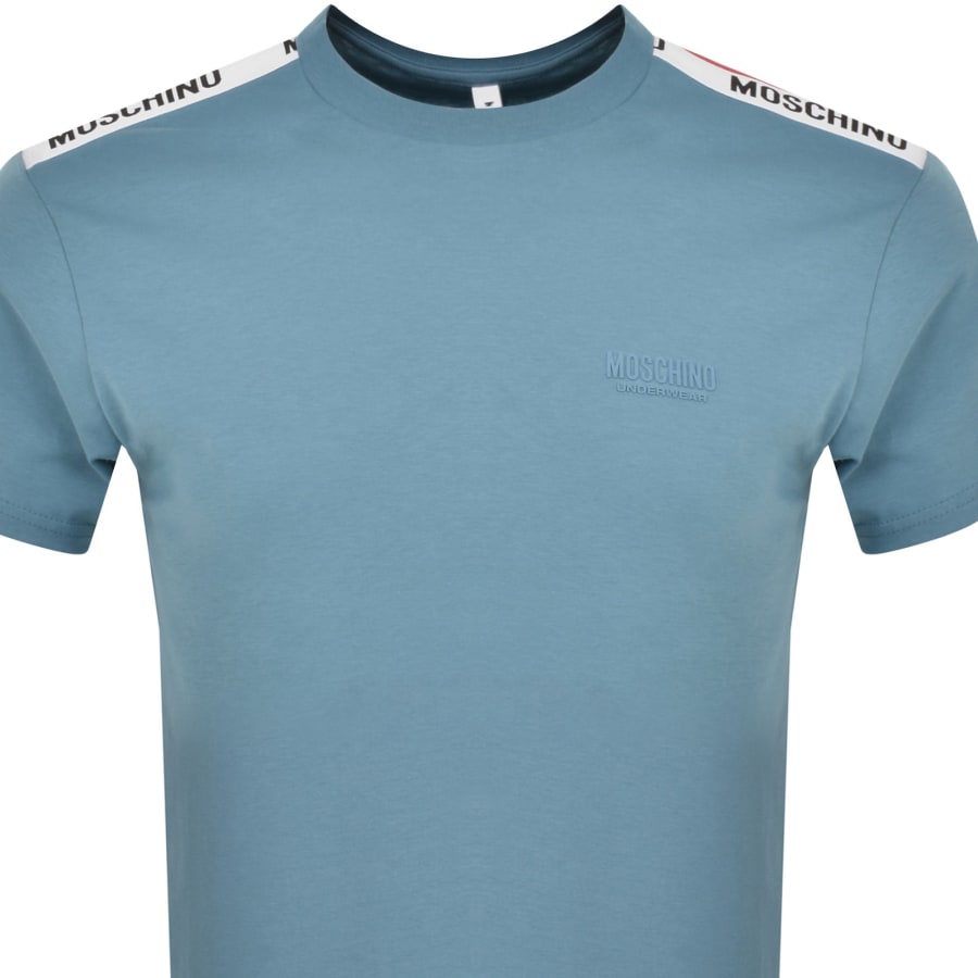 Moschino Logo T Shirt Blue
