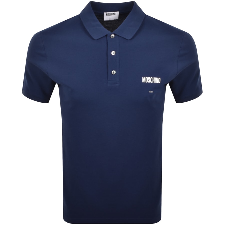 Moschino Short Sleeved Polo T Shirt Blue