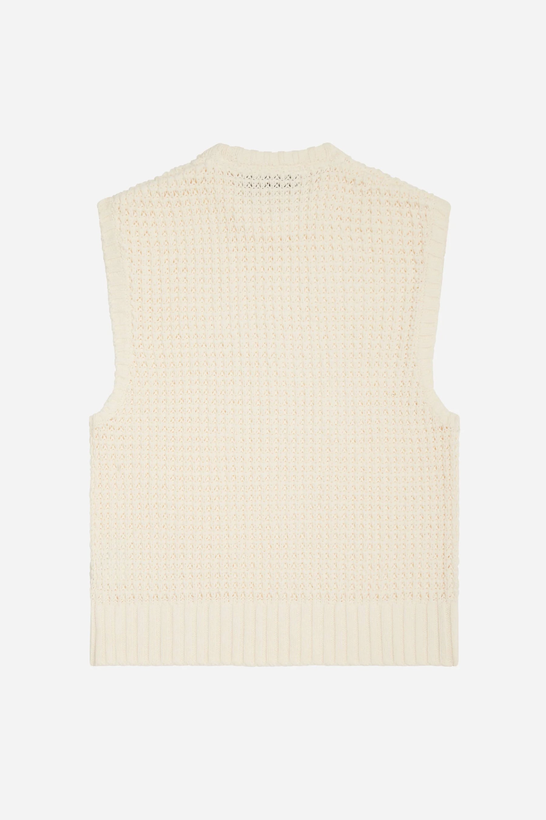 moss stitch knitted vest