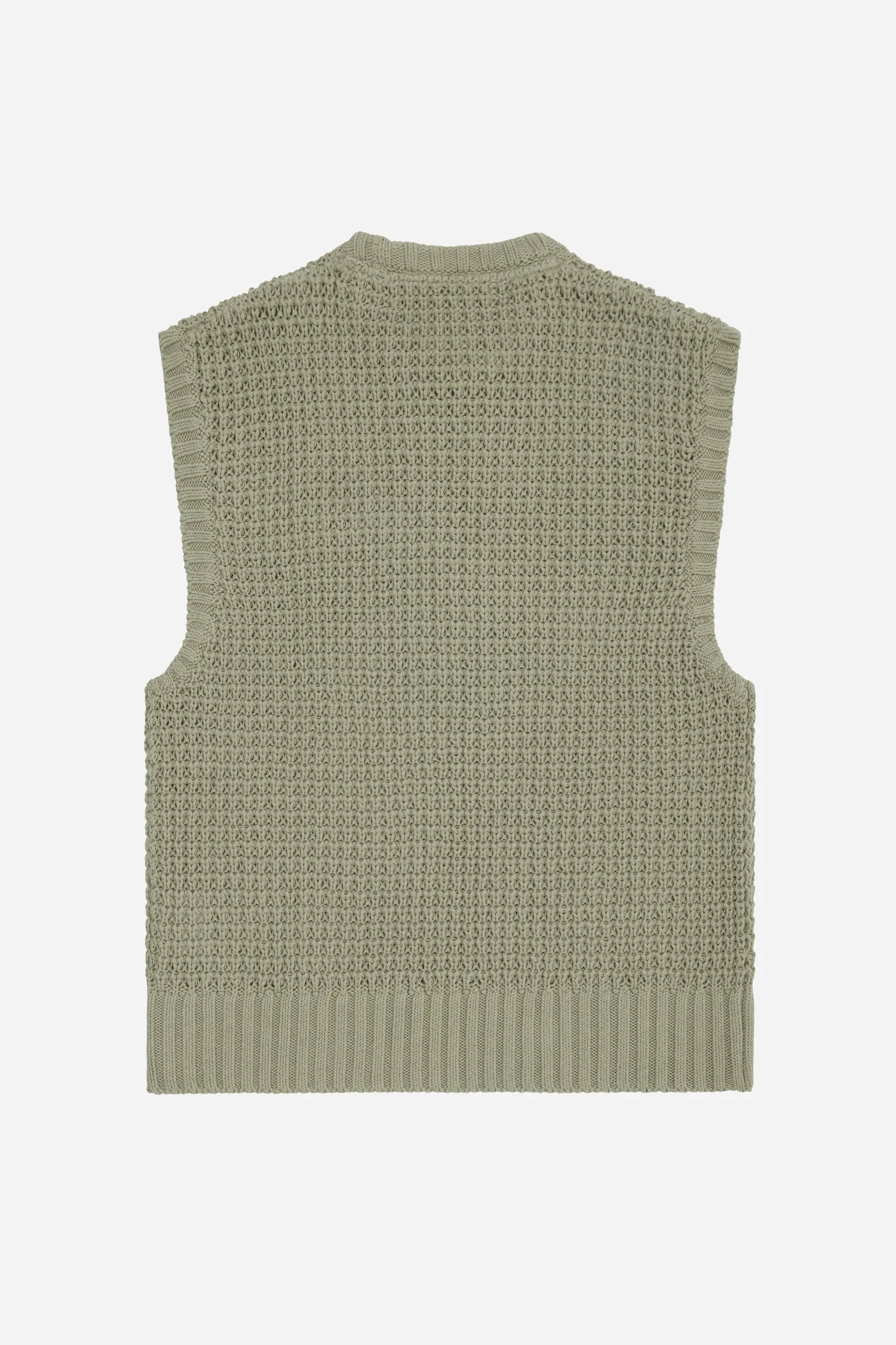 moss stitch knitted vest