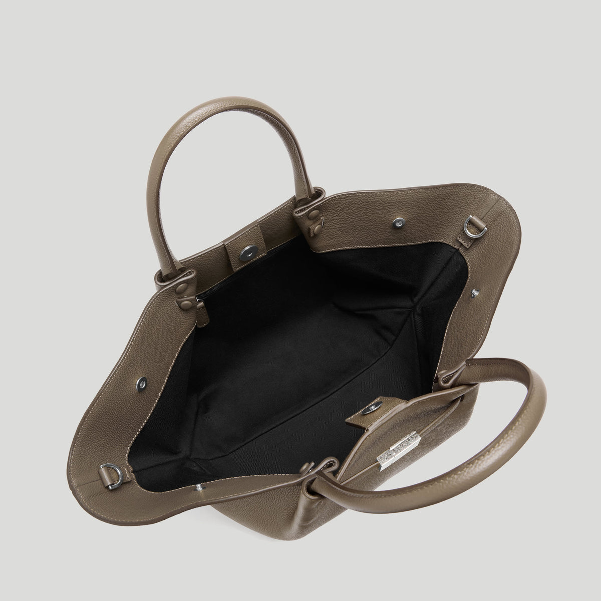 The Midi New York - Dark Taupe Small Grain