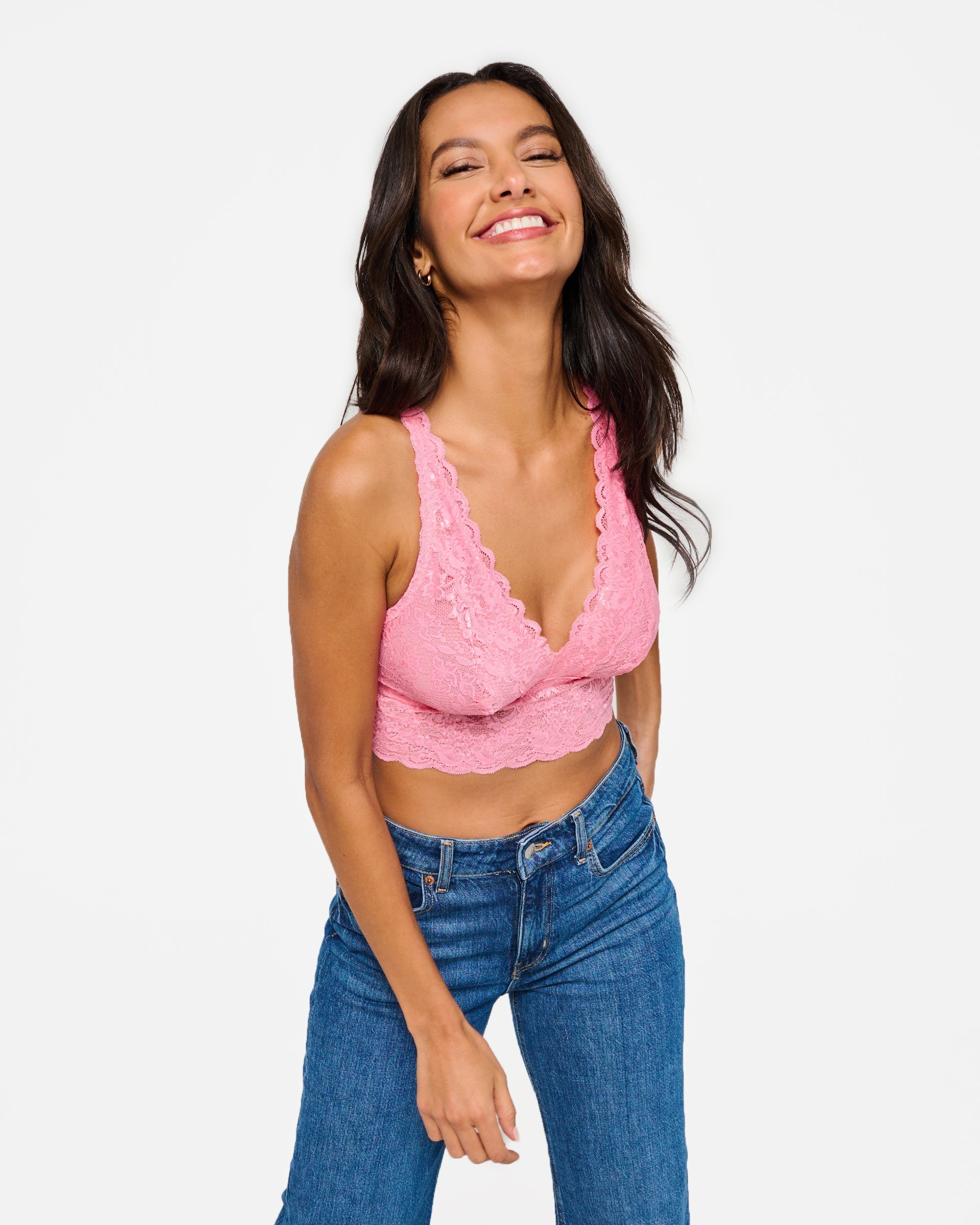 Bralette Alta Con Scollatura Profonda