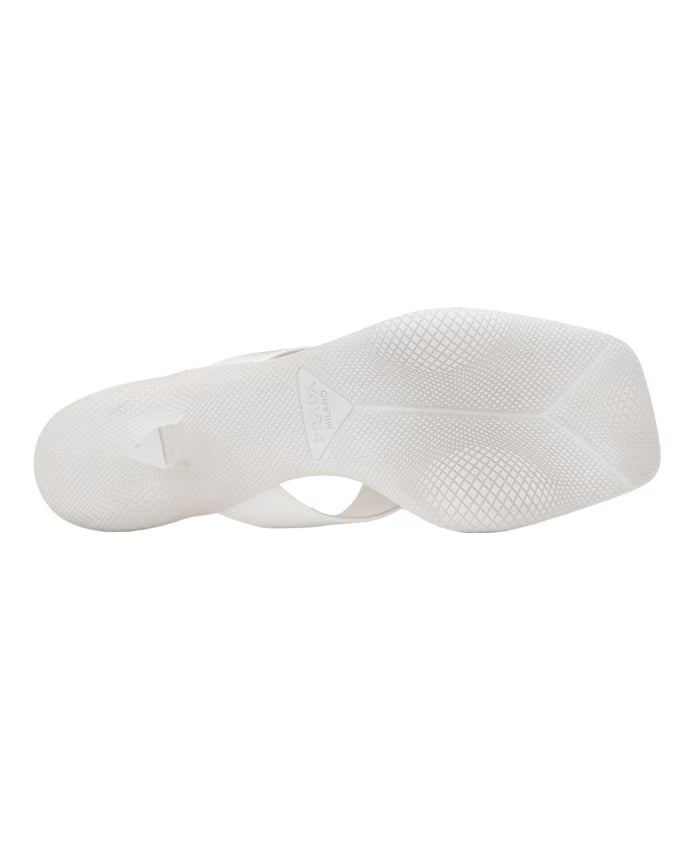 Prada Slip-on Leather Sandals with Logo Hardware