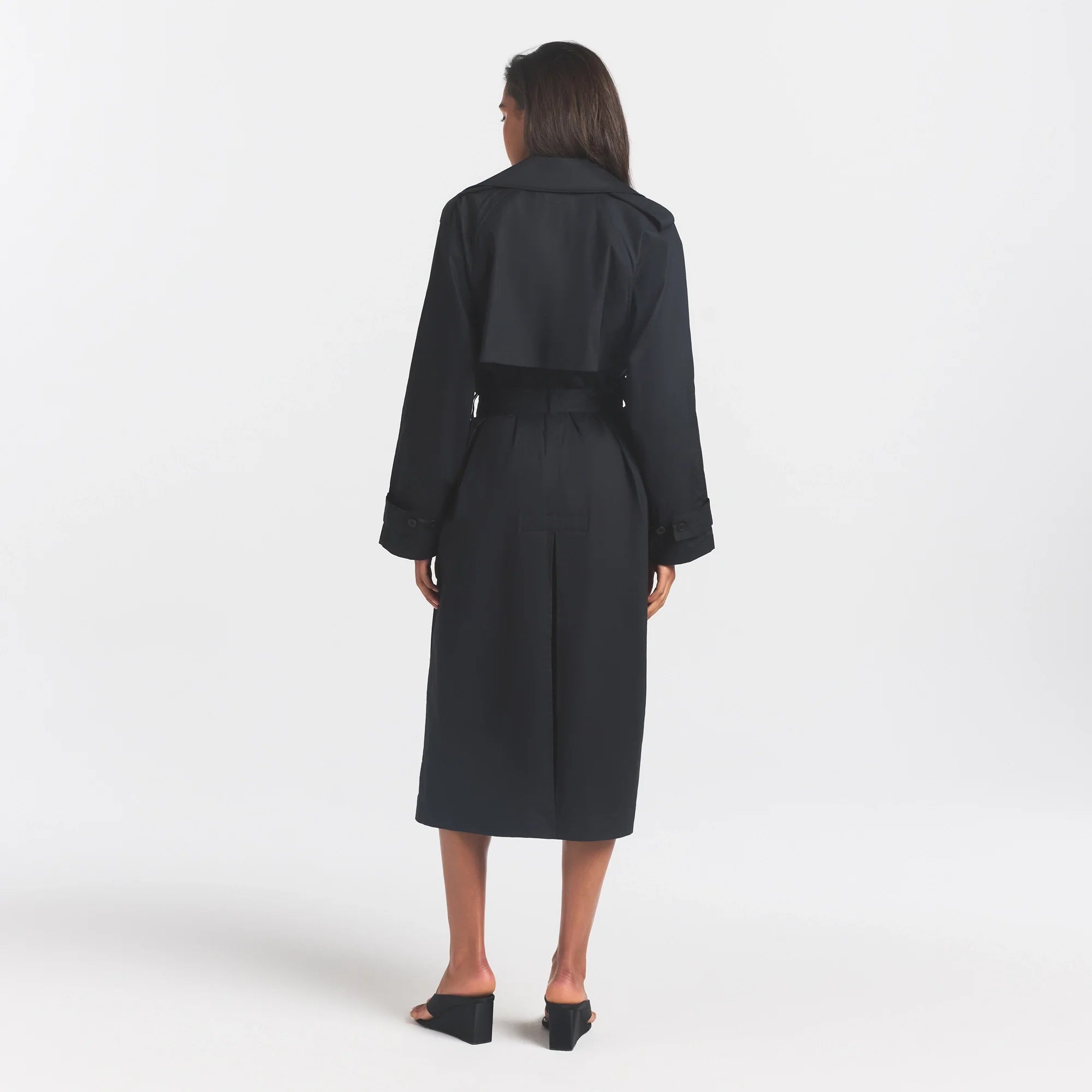 Woven Cotton Oversized Trench Coat