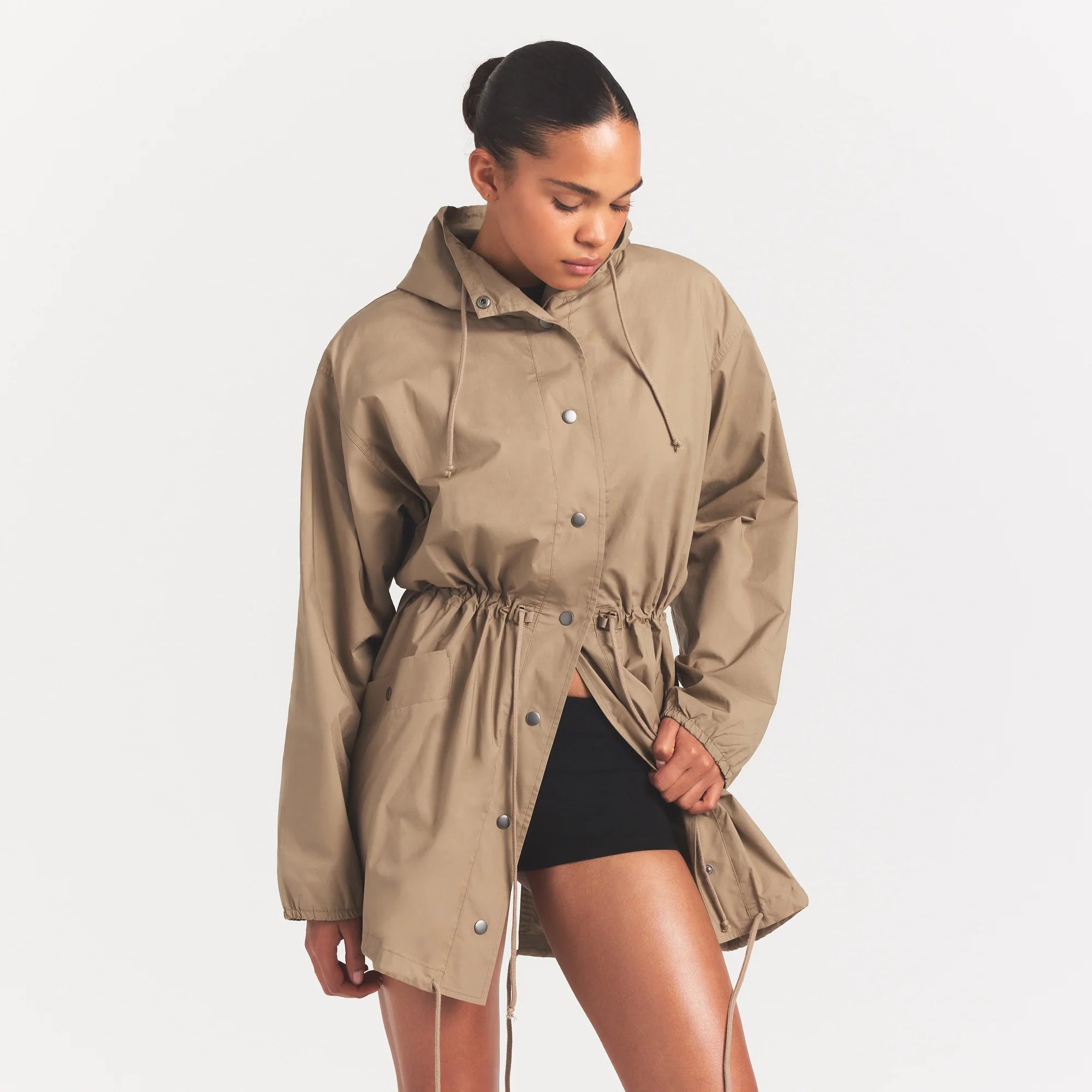 Woven Cotton Oversized Anorak