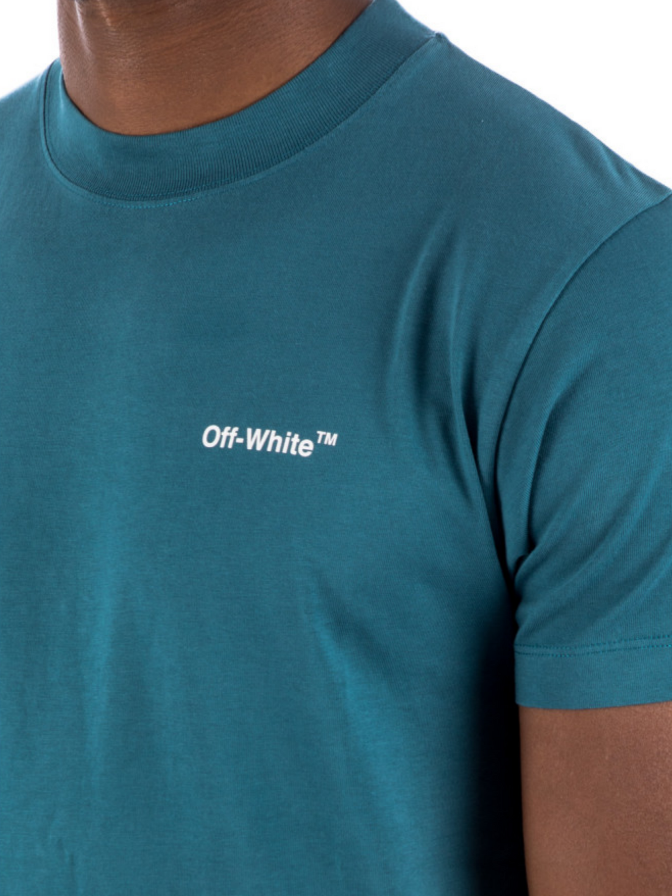 Off White OFF-WHITE CHAIN ARROW SLIM TEE DUCK GREEN - Size: S T-Shirts | Shop From The Mirage