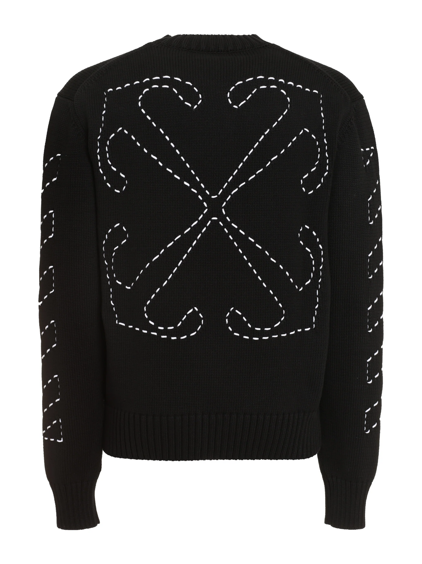 Off White OFF-WHITE STITCH ARROWS KNIT SWEATER BLACK - Size: XS T-Shirts | Shop From The Mirage