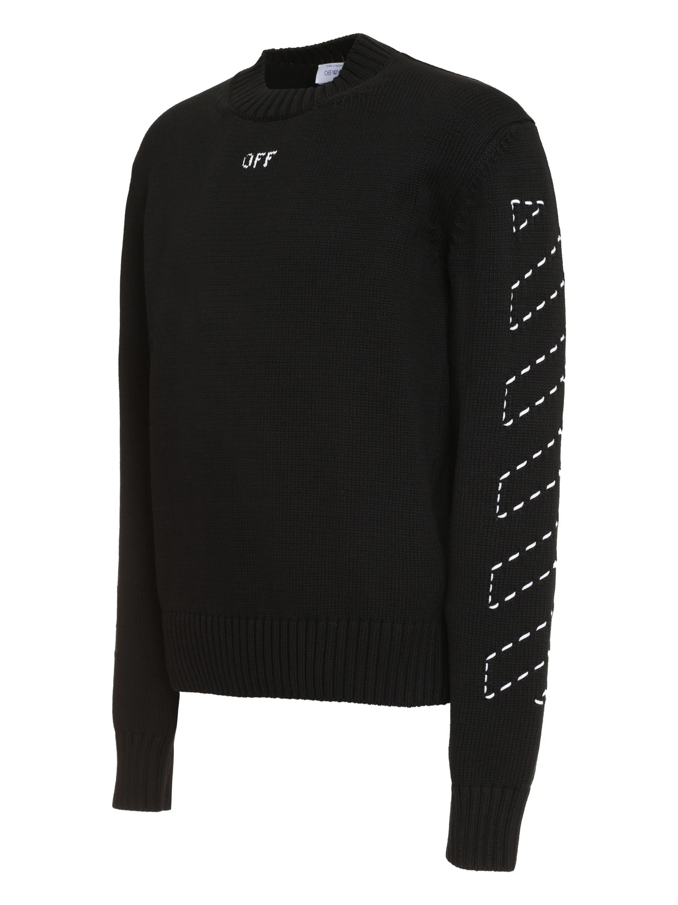 Off White OFF-WHITE STITCH ARROWS KNIT SWEATER BLACK - Size: XS T-Shirts | Shop From The Mirage