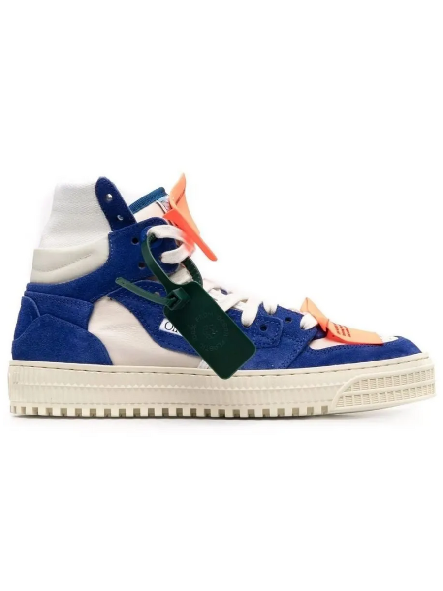 Off White OFF-WHITE OFF-COURT 3.0 HIGH TOP SNEAKERS WHITE BLUE - Size: UK 4 Sneakers | Shop From The Mirage