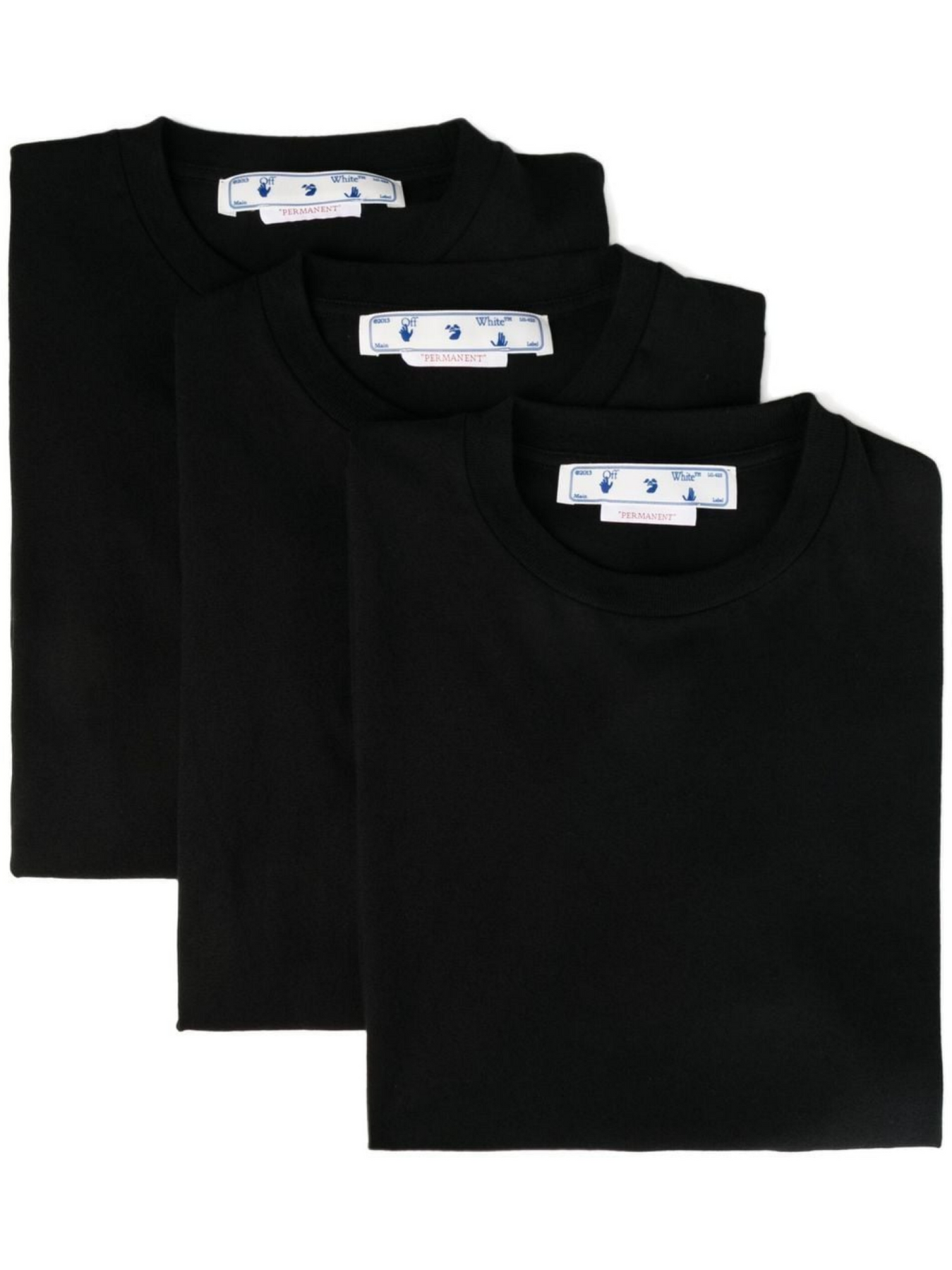 Off White OFF-WHITE HAND LOGO TRIPACK TEES BLACK - T-Shirts | Shop From The Mirage