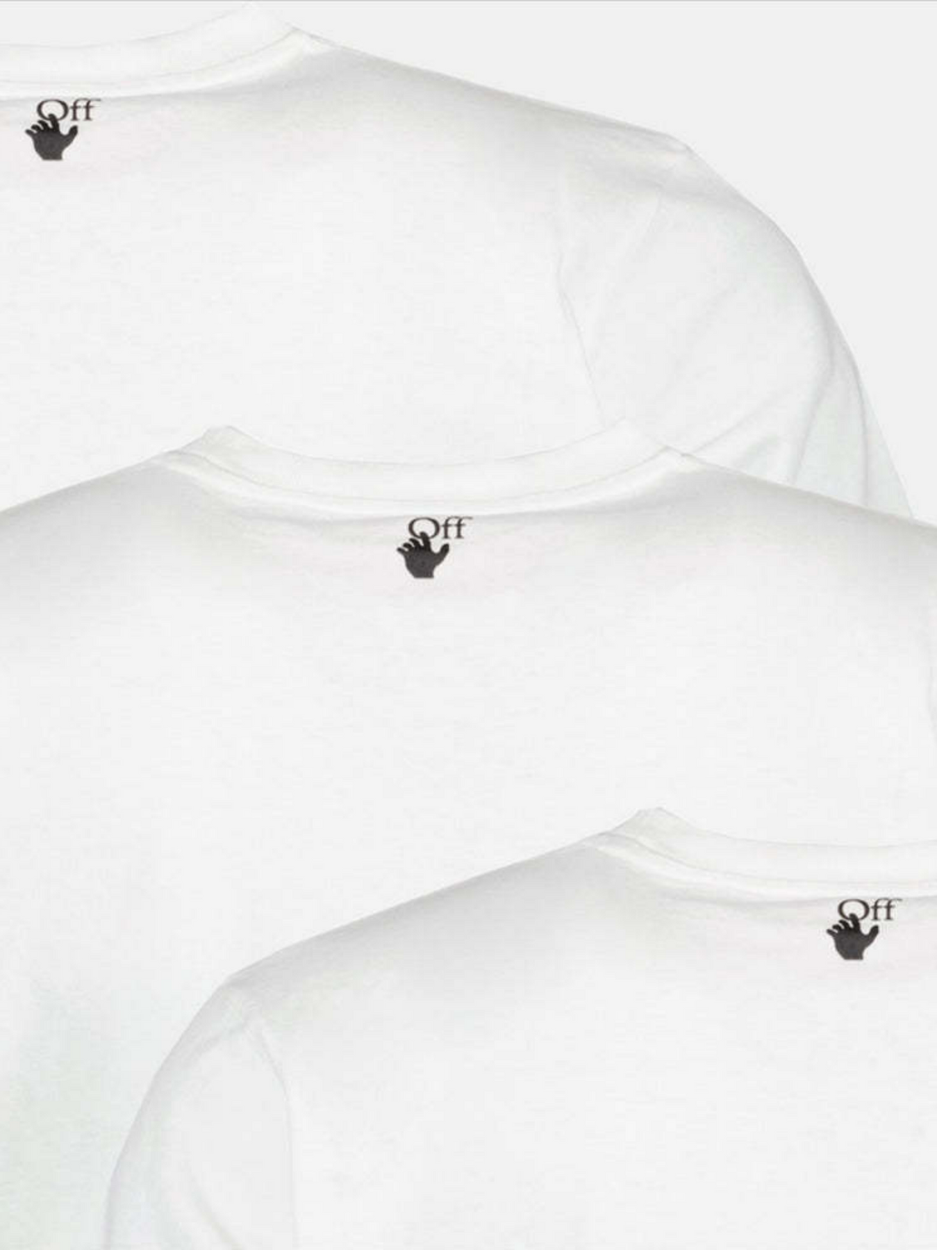 Off White OFF-WHITE HAND LOGO TRIPACK TEES WHITE - Size: S T-Shirts | Shop From The Mirage