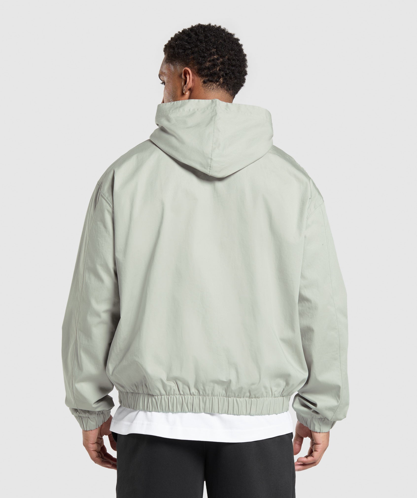 Gymshark Oversized Hooded Jacket - Stone Grey