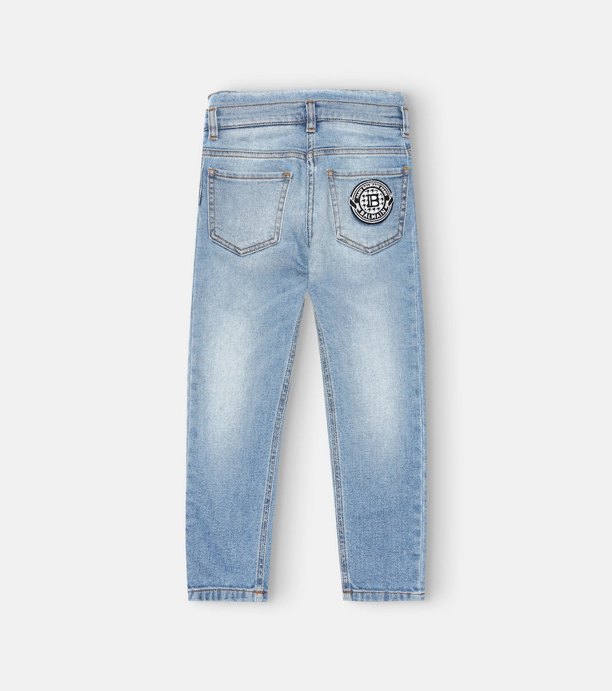 patch denim jeans
