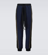 Striped cotton fleece sweatpants