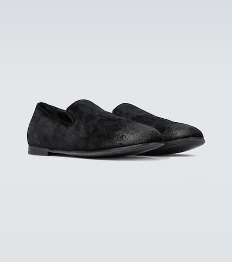 velvet loafers