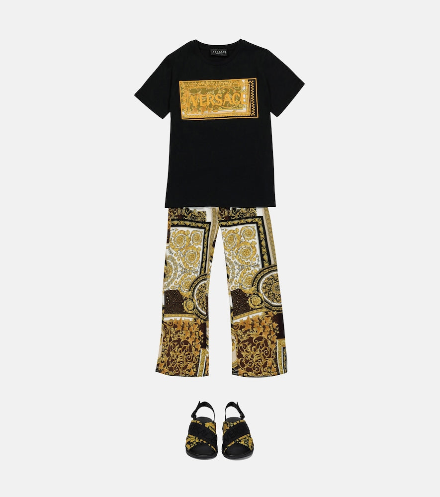 Barocco Patchwork flared pants