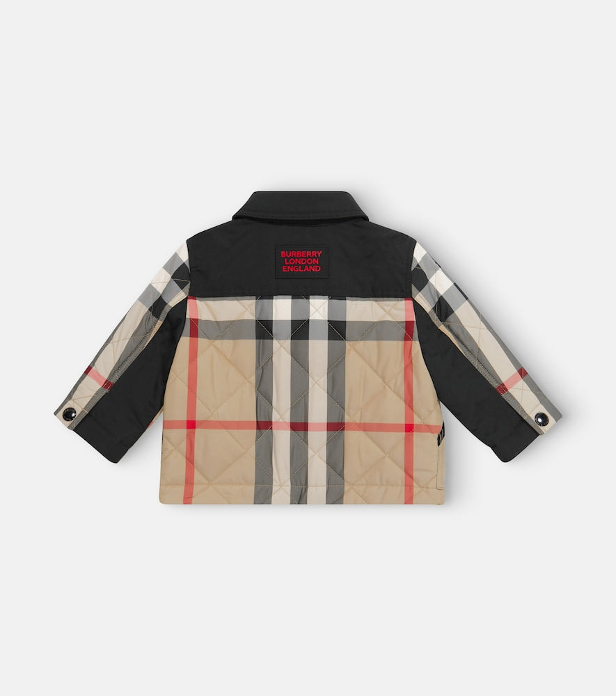 Baby Archive Check quilted jacket