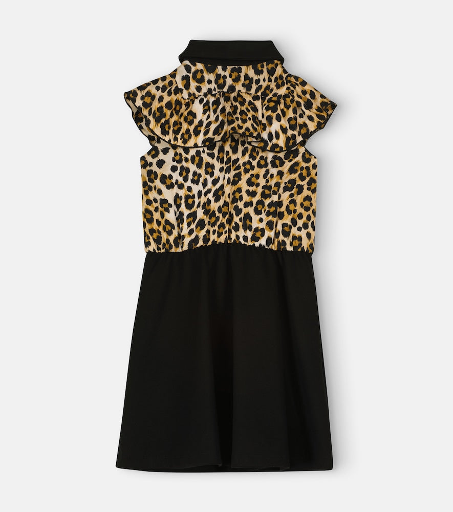 Ruffled stretch-jersey dress