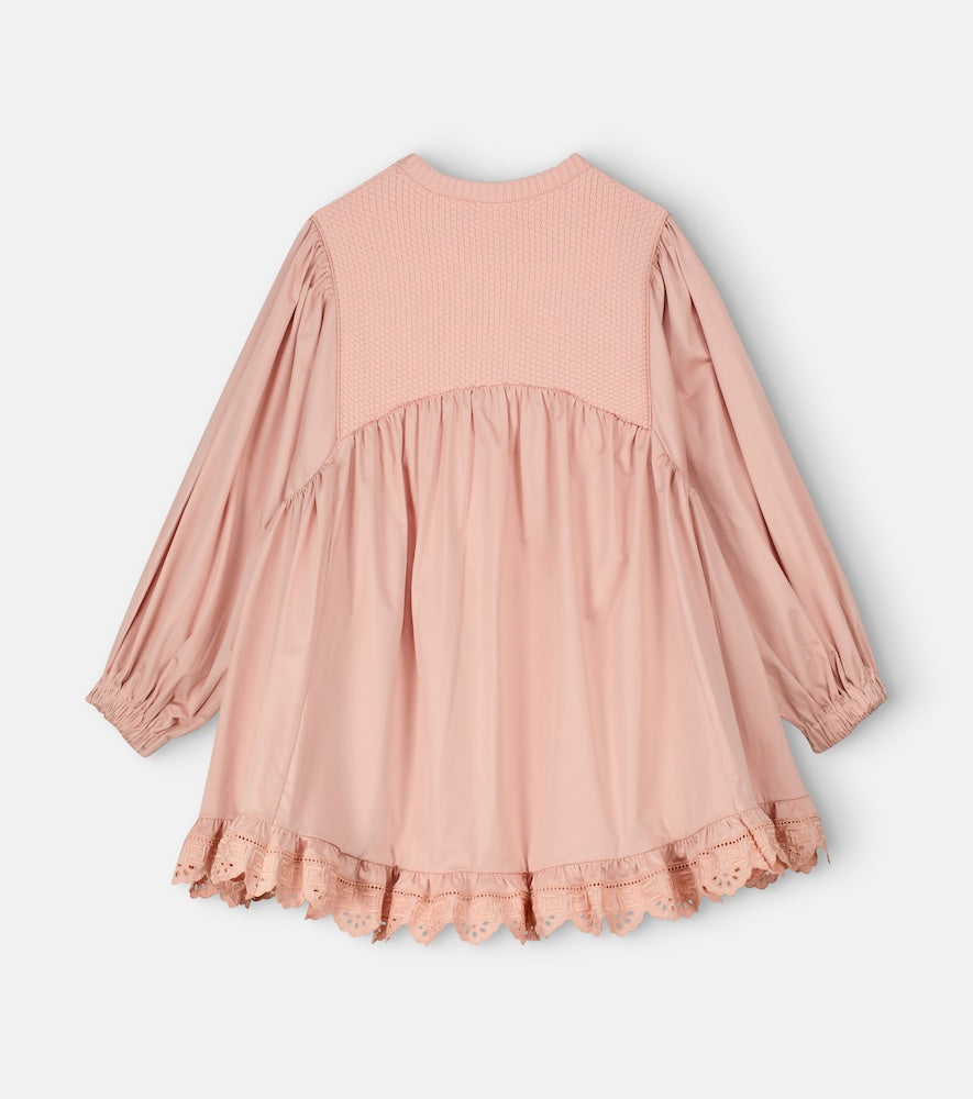 Lace-trimmed dress