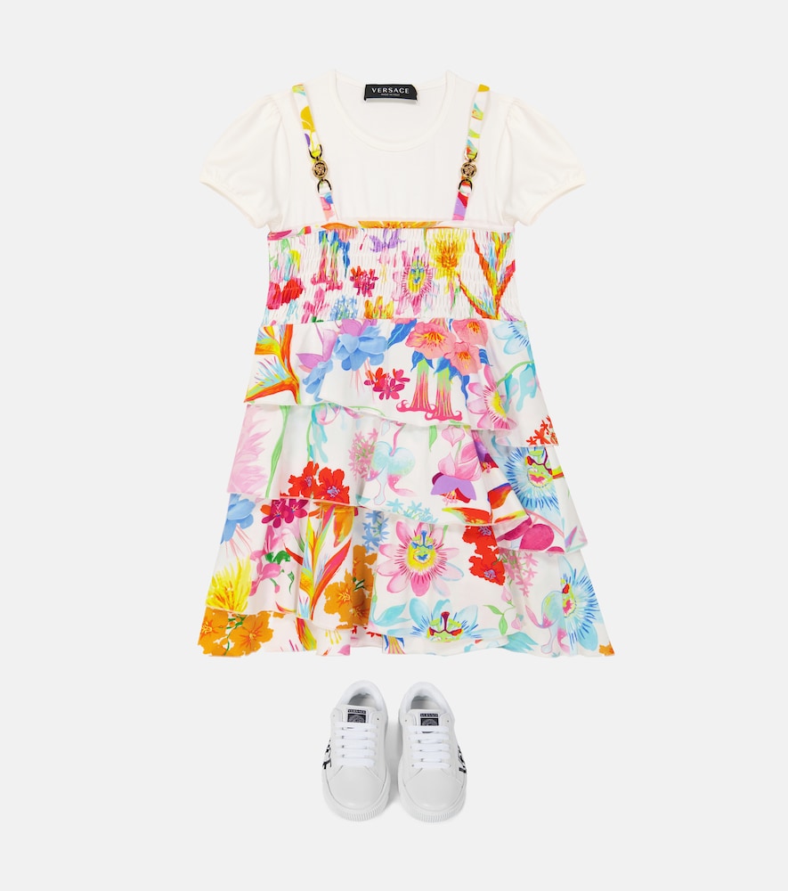 Jardin cotton-blend dress