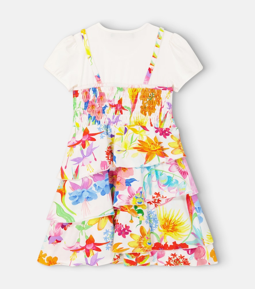 Jardin cotton-blend dress