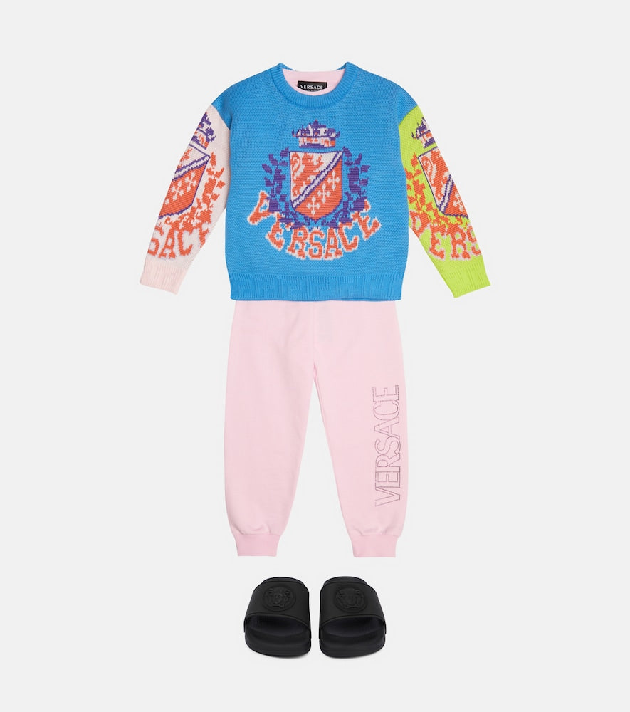 Intarsia cotton sweater