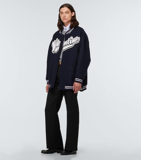 Virgin wool wide-leg pants