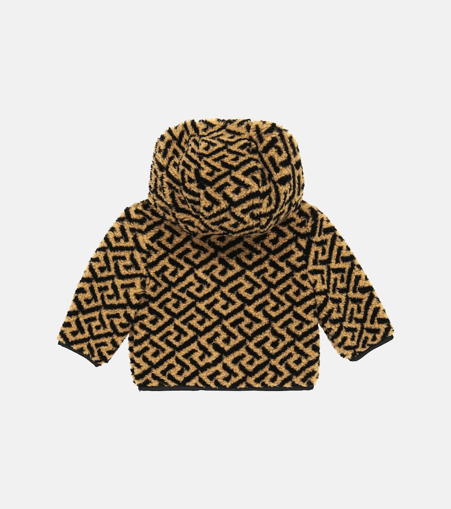 Baby Greca printed hooded jacket