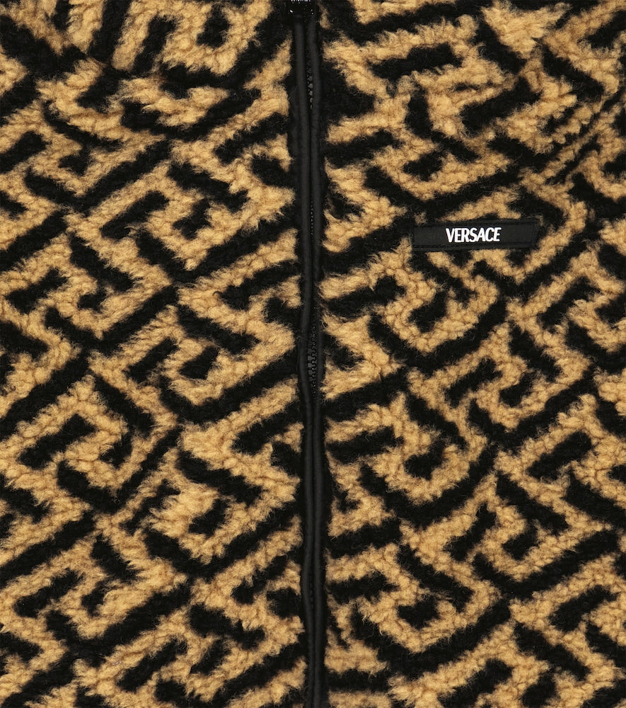 Baby Greca printed hooded jacket