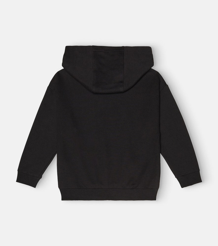 Safety Pin embroidered cotton hoodie