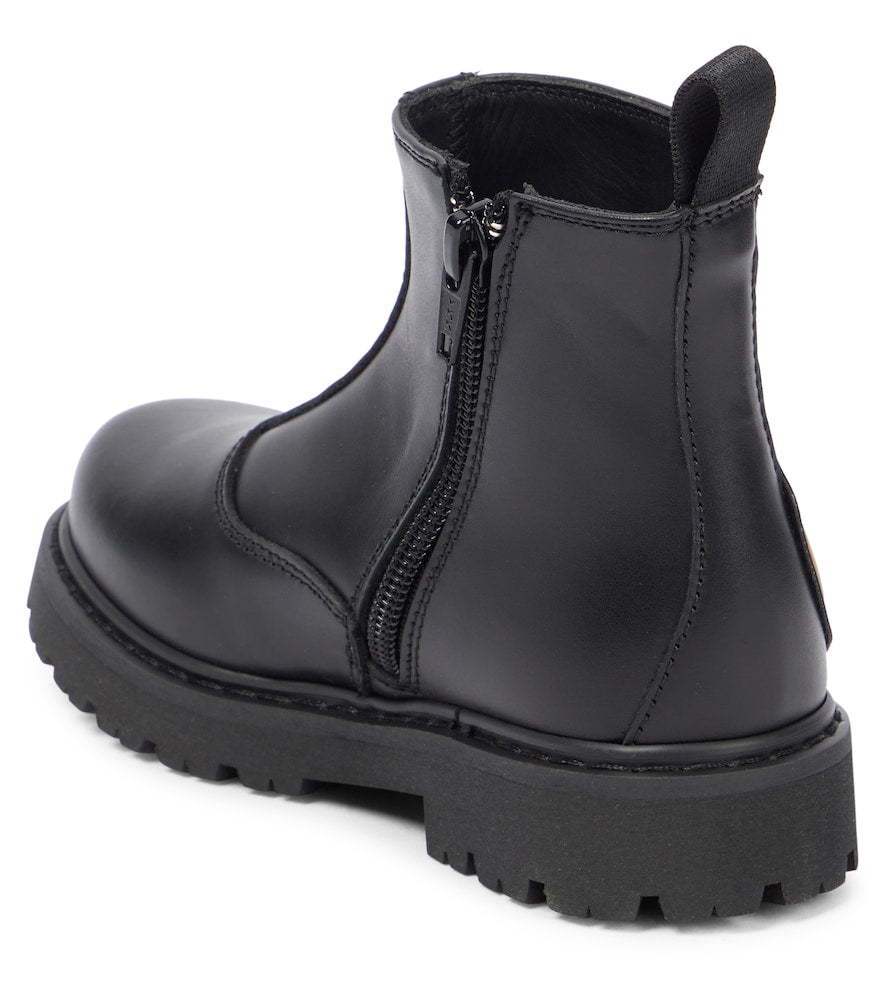 Leather ankle boots