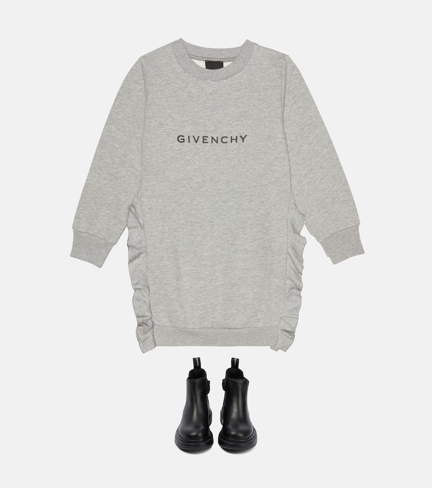 Logo jersey sweatshirt dress