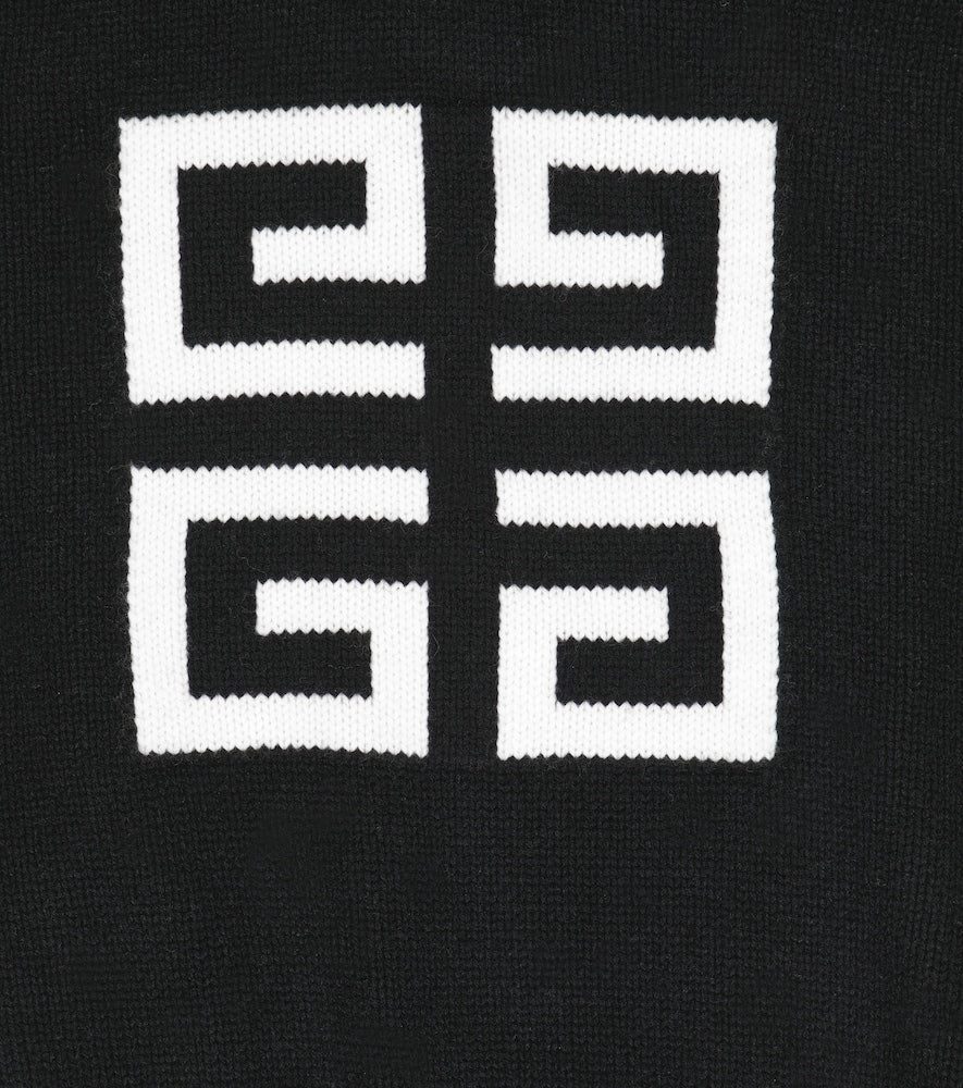 Logo wool and cashmere hoodie