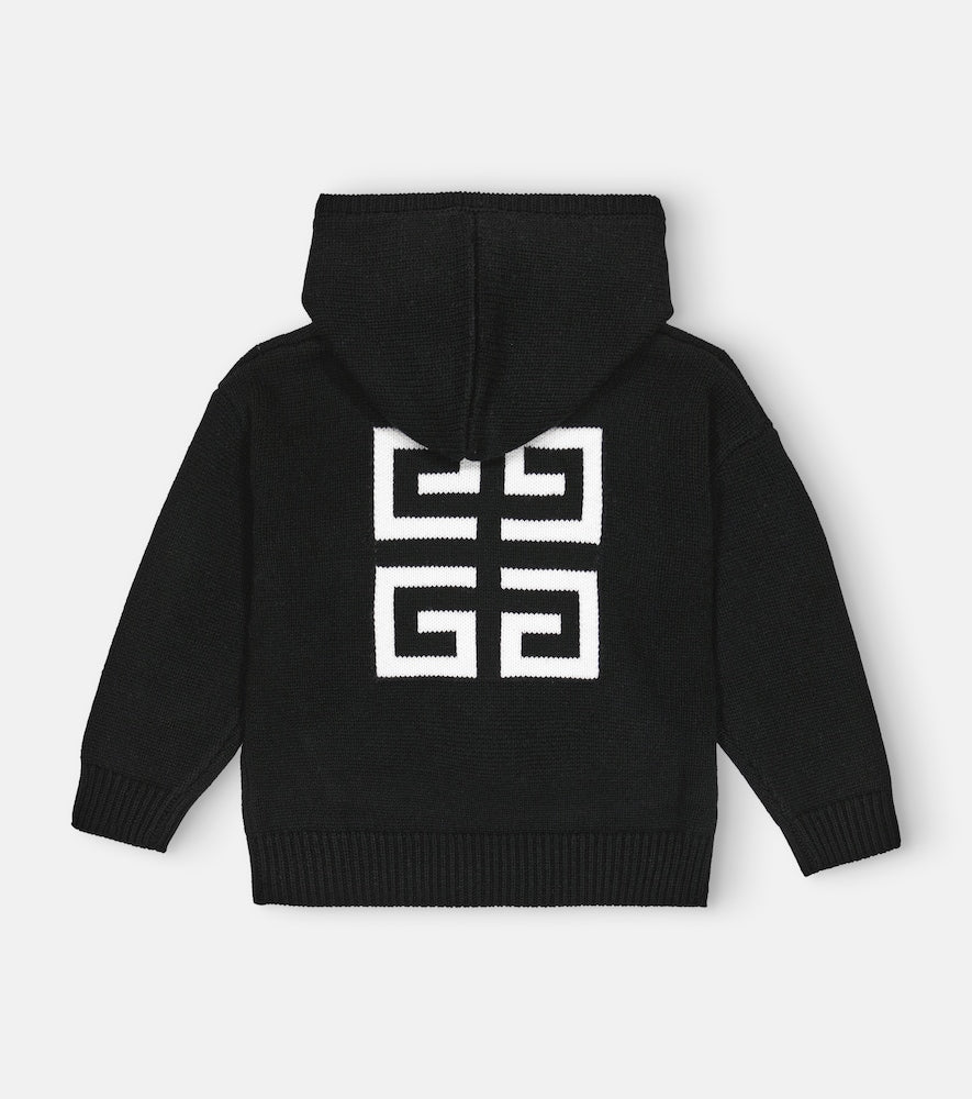Logo wool and cashmere hoodie