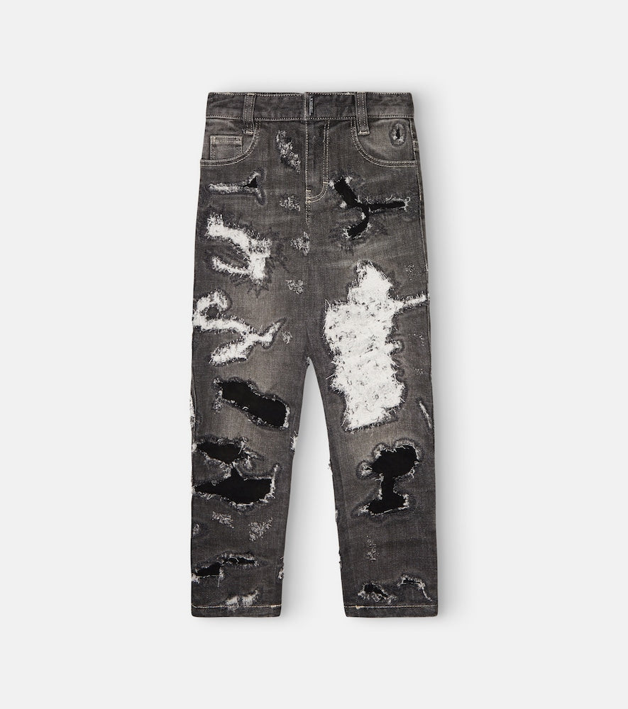 Distressed jeans