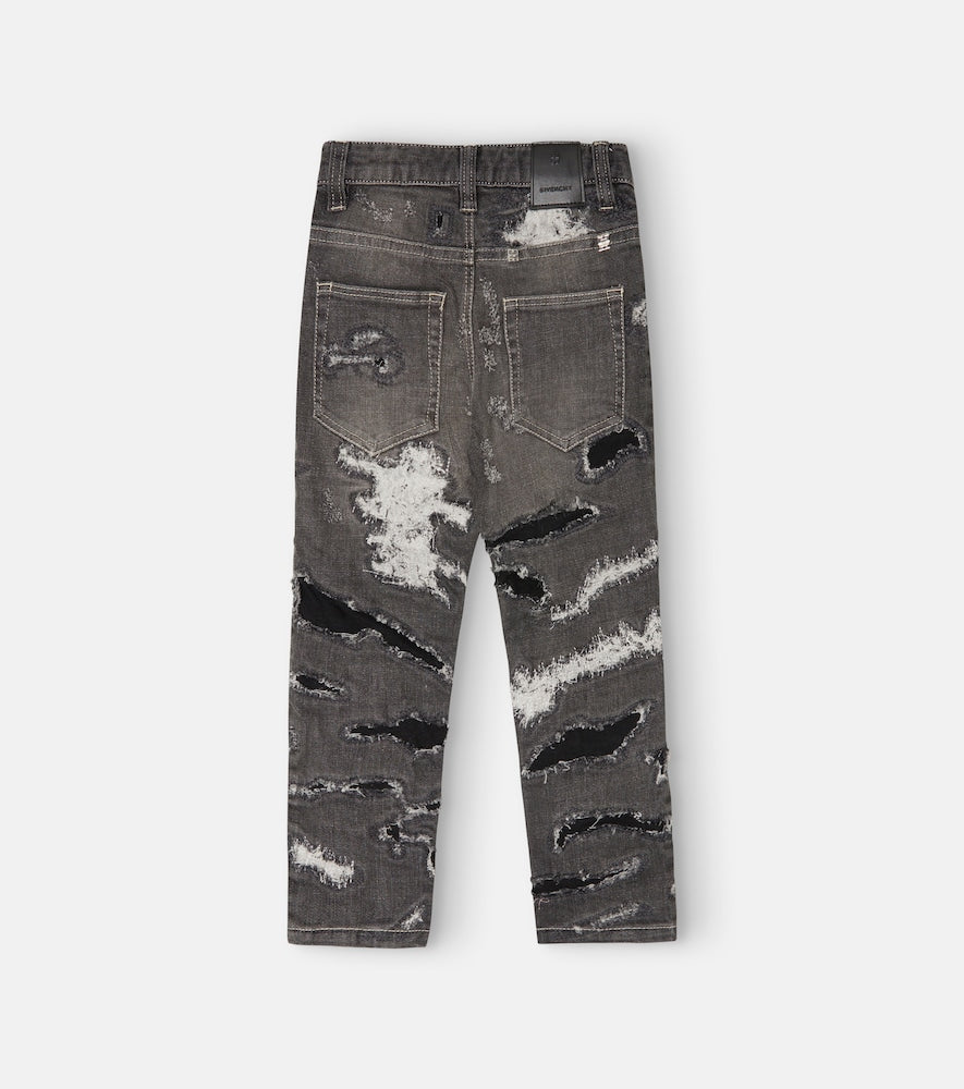 Distressed jeans