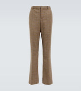 x Howl's Moving Castle checked high-rise wool pants