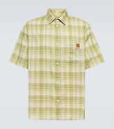 Checked gauze shirt