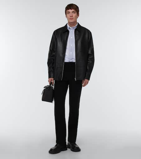 Checked cotton poplin shirt