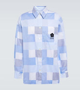 Patchwork oversized cotton shirt