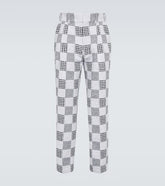 Patchwork straight-leg pants