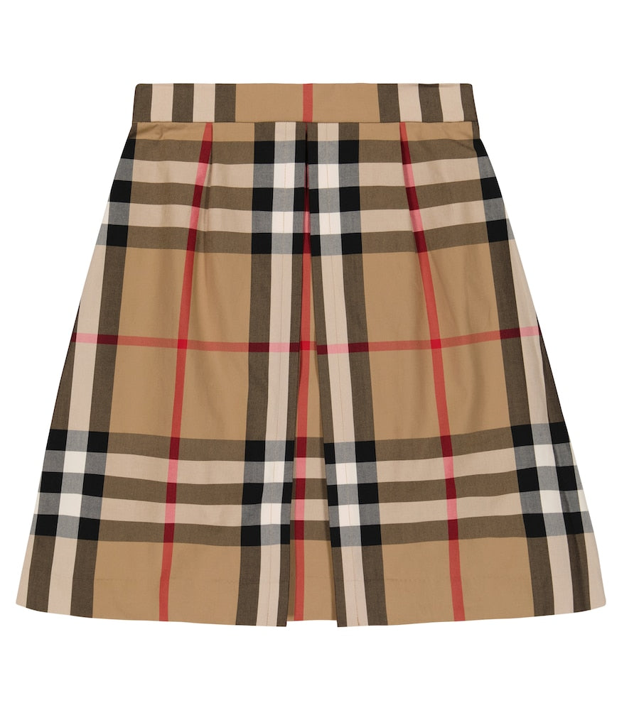 Vintage Check cotton poplin skirt